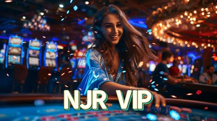 Mulher brasileira concentrada desfrutando de caça-níqueis coloridos em uma atmosfera animada de cassino no cassino NJR VIP no Brasil NJR VIP – Descubra a elegância dos jogos de cassino ao vivo para jogadores brasileiros